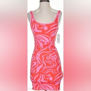 Stylish Billabong Pink Patterned Dress S
